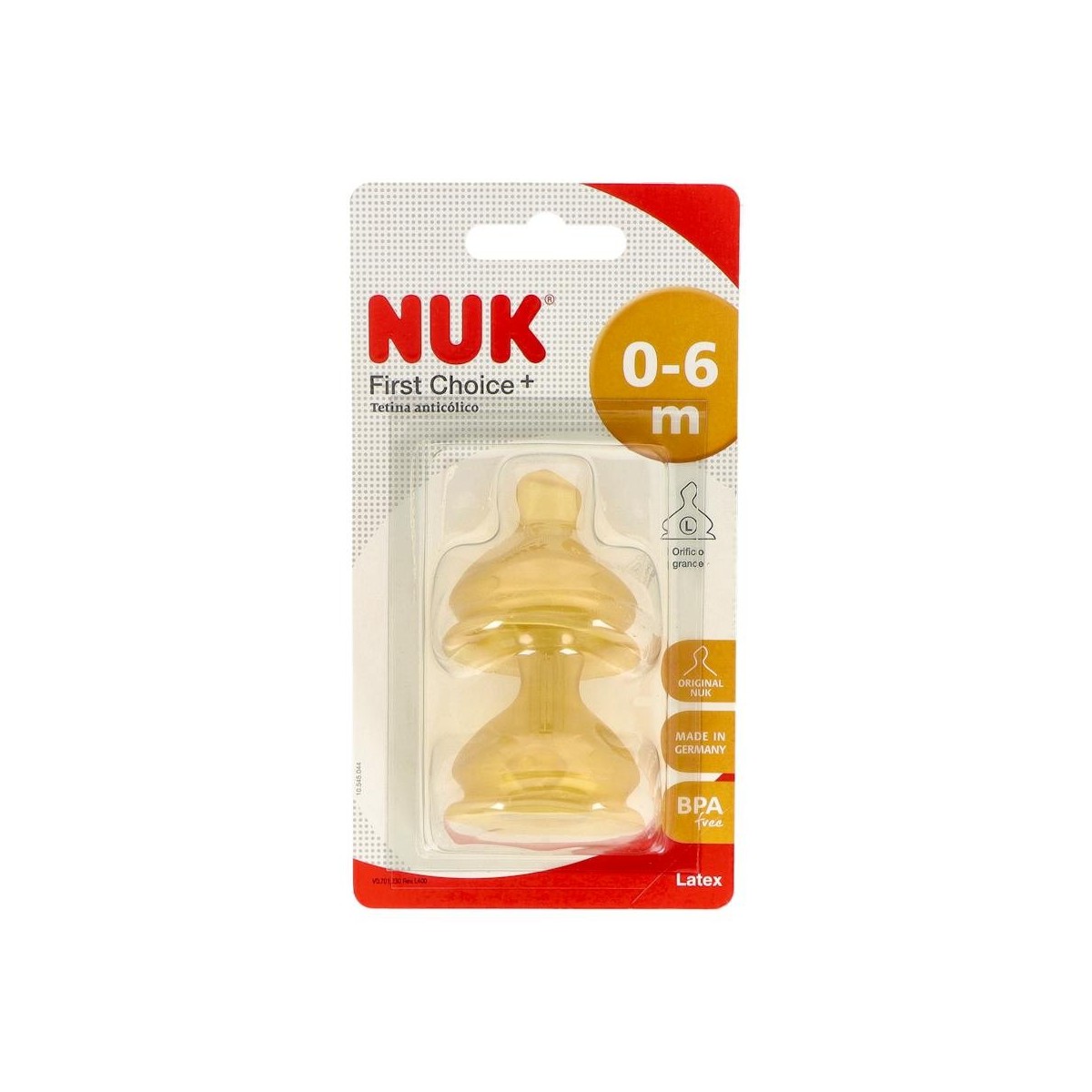 Tetina Nuk Ancha Fc T1 0-6M Latex L Alim 2U