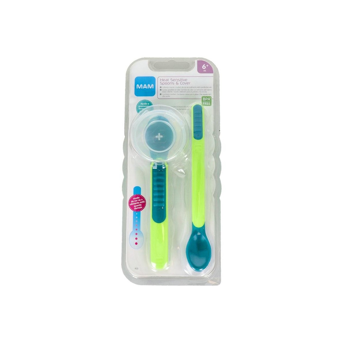 CUCHARA + CUBIERTA MAM HEAT SENSITIVE SPOONS &...
