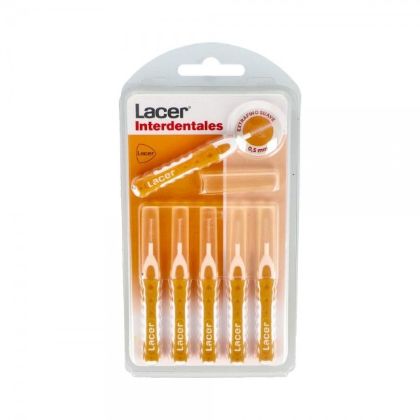 CEPILLO INTERDENTAL LACER EXTRAFINO RECTO SUAVE NARANJA 6 U